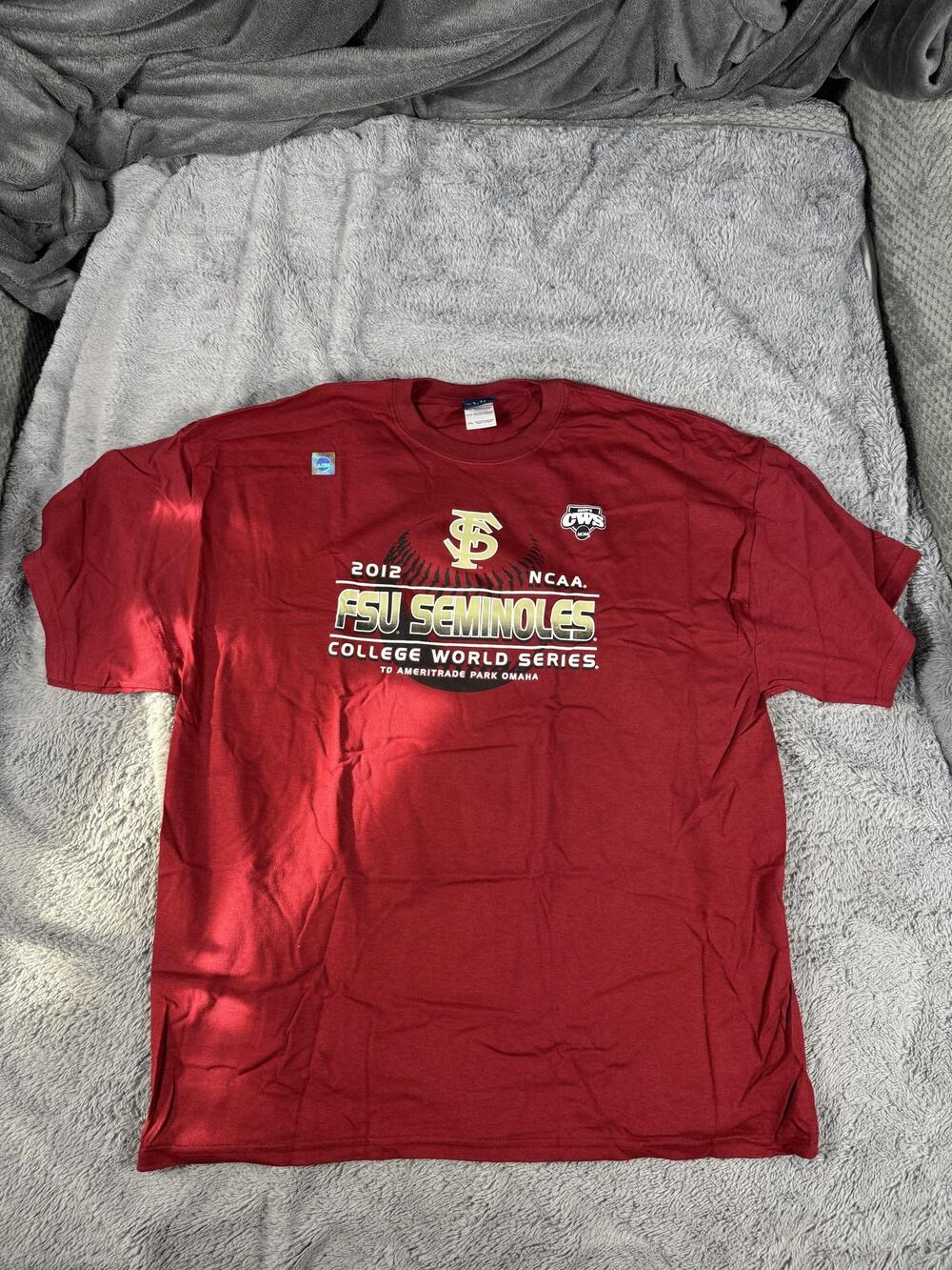 Florida State Seminoles Shirt Mens 2XL Red NCAA Baseball Blue 84 Graphic Tee